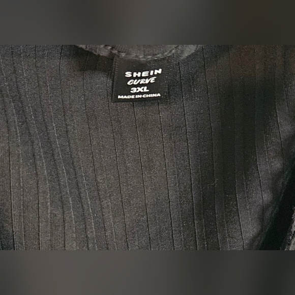 Shein Curve Sexy Spring Black Ribbed Romper - Picture 5 of 7